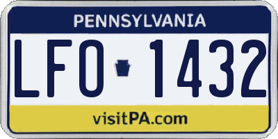 PA license plate LFO1432