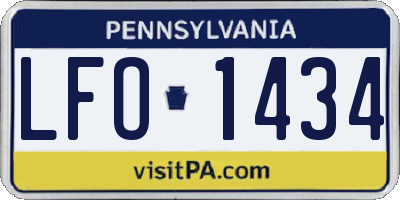 PA license plate LFO1434