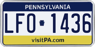 PA license plate LFO1436
