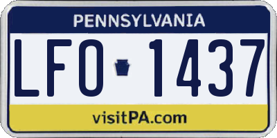 PA license plate LFO1437