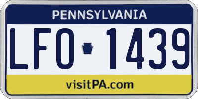 PA license plate LFO1439