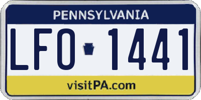 PA license plate LFO1441