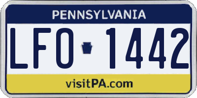 PA license plate LFO1442