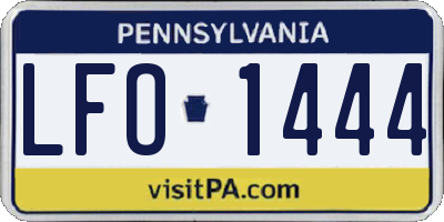 PA license plate LFO1444