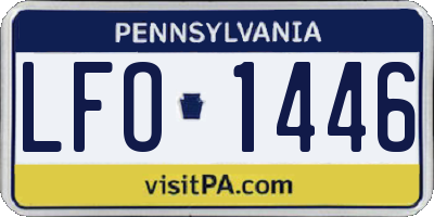 PA license plate LFO1446