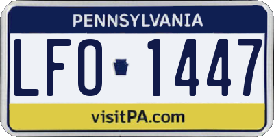PA license plate LFO1447