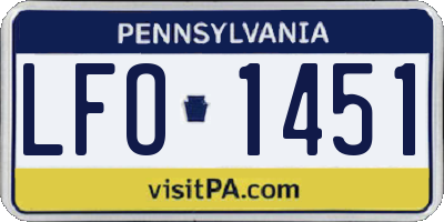 PA license plate LFO1451