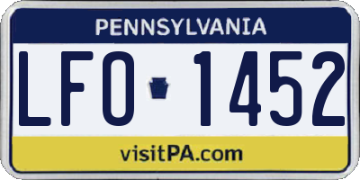 PA license plate LFO1452