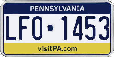 PA license plate LFO1453