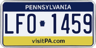 PA license plate LFO1459
