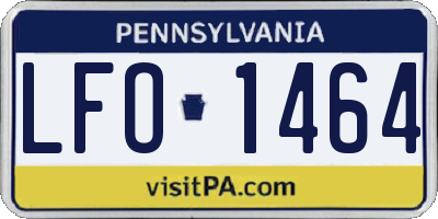 PA license plate LFO1464