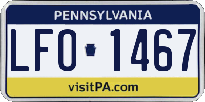 PA license plate LFO1467