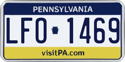 PA license plate LFO1469
