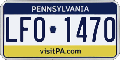 PA license plate LFO1470