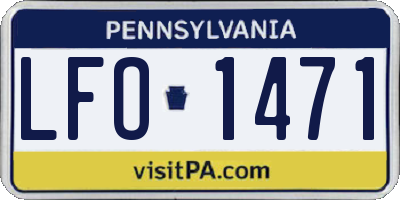PA license plate LFO1471