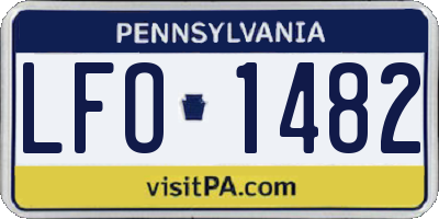 PA license plate LFO1482