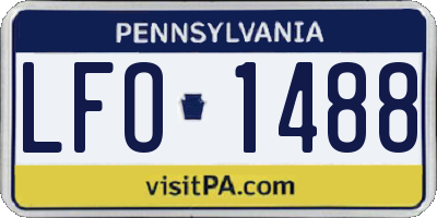 PA license plate LFO1488