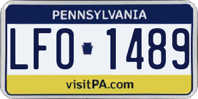 PA license plate LFO1489
