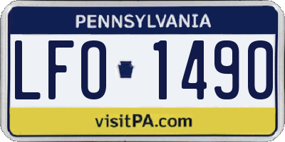 PA license plate LFO1490