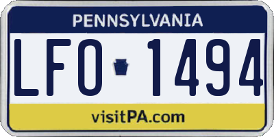 PA license plate LFO1494