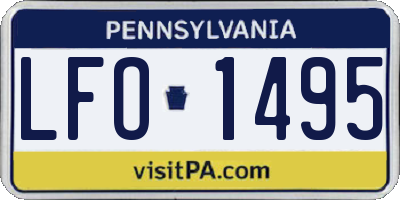 PA license plate LFO1495