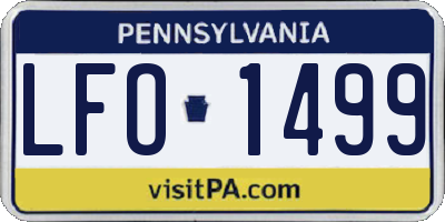 PA license plate LFO1499