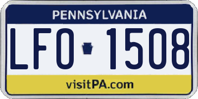 PA license plate LFO1508