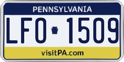 PA license plate LFO1509