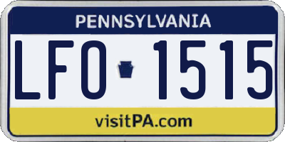 PA license plate LFO1515