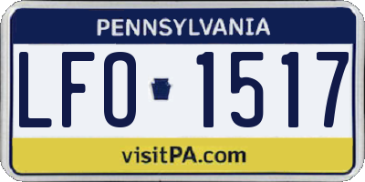 PA license plate LFO1517