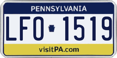 PA license plate LFO1519