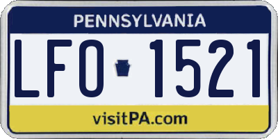 PA license plate LFO1521