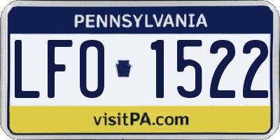 PA license plate LFO1522