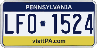 PA license plate LFO1524