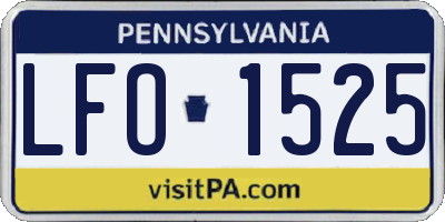 PA license plate LFO1525