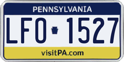 PA license plate LFO1527