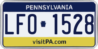 PA license plate LFO1528