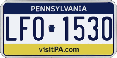 PA license plate LFO1530