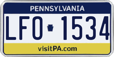PA license plate LFO1534
