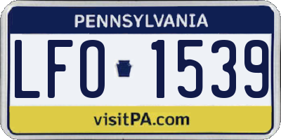 PA license plate LFO1539