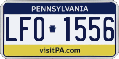 PA license plate LFO1556