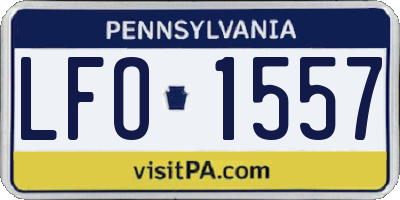 PA license plate LFO1557