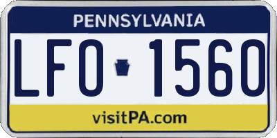PA license plate LFO1560