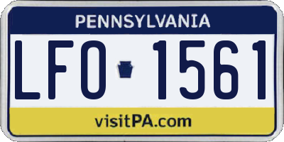 PA license plate LFO1561