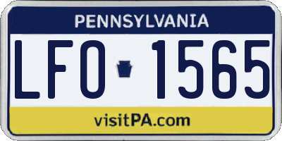 PA license plate LFO1565