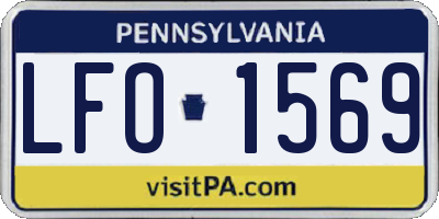 PA license plate LFO1569