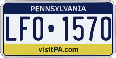 PA license plate LFO1570