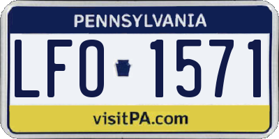 PA license plate LFO1571