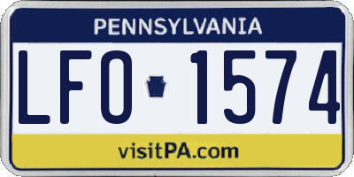 PA license plate LFO1574