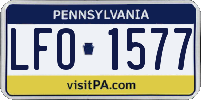 PA license plate LFO1577